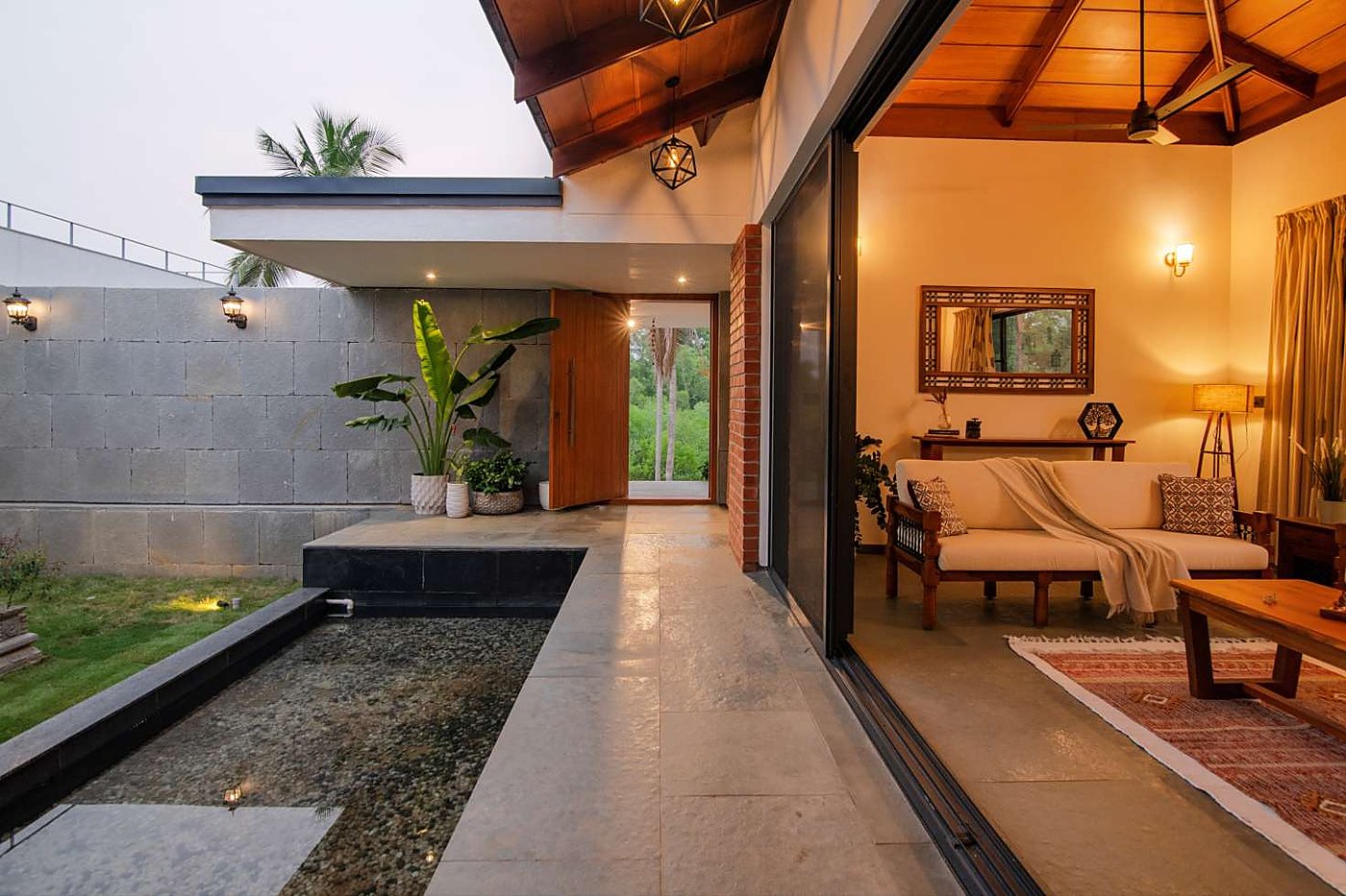 Entrance verandah opening onto the living room